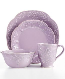 Lenox French Perle Violet 4 Piece Place Setting   Casual Dinnerware   Dining & Entertaining