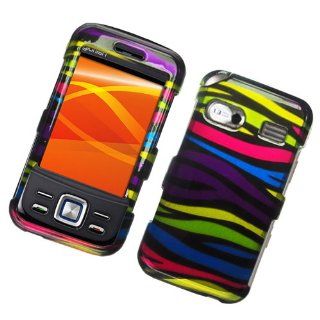 Eagle Cell PIHWM750G2D159 Stylish Hard Snap On Protective Case for HTC M735   Retail Packaging   Rainbow Zebra Cell Phones & Accessories