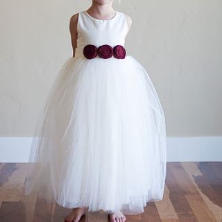 cotton and tulle flower girl dress by gilly gray