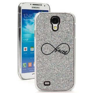 Silver Samsung Galaxy S4 SIV Glitter Bling Hard Case Cover GK175 Infinite Infinity Faith Cell Phones & Accessories
