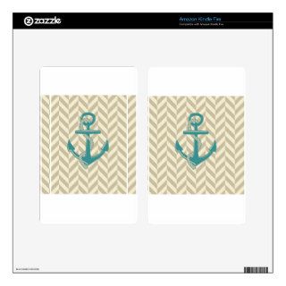 Nautical Anchor Print Design Boat Ocean Art Kindle Fire Decal