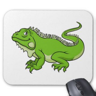 Cartoon Iguana Lizard Mousepads