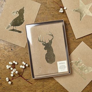 gold foil christmas card collection by katie leamon