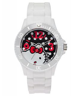 Hello Kitty Watch, Womens White Rubber Strap 40mm H3WL1045WT   Watches   Jewelry & Watches