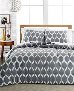 Ogee Onda Gray 3 Piece King Comforter Set   Bed in a Bag   Bed & Bath