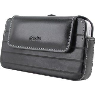 Dexim DLA158 LEP Premium Leather Case for iPhone 4   Black Cell Phones & Accessories