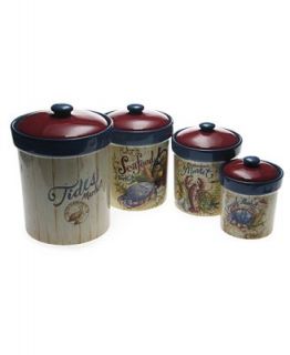 Certified International Canisters, Set of 4 Seafood Market   Serveware   Dining & Entertaining
