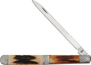 Case XX Knives 53080 Case Melon Tester Knife with Red Stag Handles  Folding Camping Knives  Sports & Outdoors
