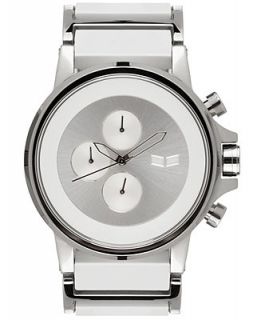 Vestal Watch, Unisex Chronograph White Acetate and Stainless Steel Bracelet 49mm PLA016   Watches   Jewelry & Watches