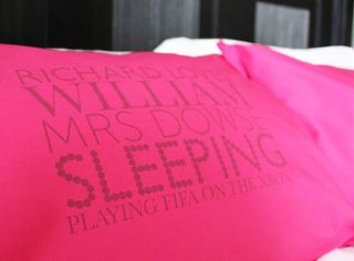 personalised pillowcase by pickle pie gifts