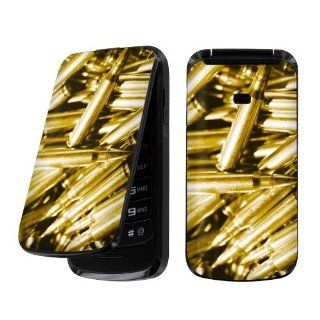 Samsung a157 Prepaid GoPhone SGH A157 ( AT&T ) Decal Vinyl Skin Bullet Gold   By SkinGuardz Cell Phones & Accessories