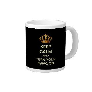 Keep Calm Turn Your Swag On Jumbo Mug (Black)