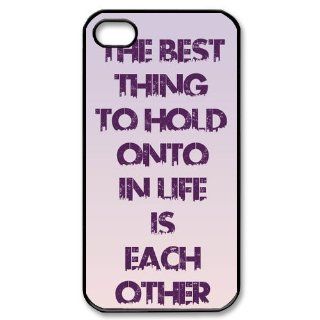 Audrey Hepburn Quote Plastic Case/Cover FOR Apple iPhone 4/4s, Hard Case Black/White Cell Phones & Accessories