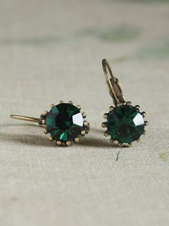 mati emerald crystal earrings by anusha