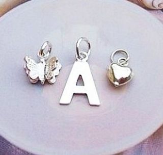 sterling silver initial charms by ava mae designs