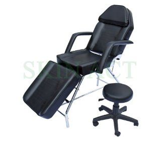 Basic Facial Chair with Free Stool, Facial Bed, Massage Table (black)  Decline Chair  Beauty
