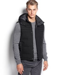 Calvin Klein Vest, Mixed Media Puffer Vest   Coats & Jackets   Men