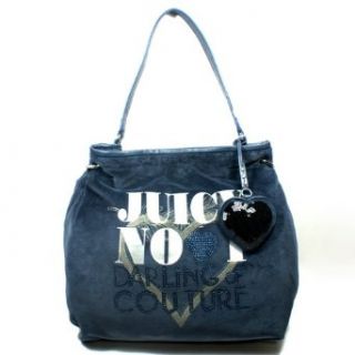 Juicy Couture Club Navy Velvet Shouder Bag (Blue) #YHRUS153 Clothing