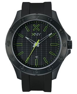 XNY Watch, Mens Urban Expedition Black Silicone Strap 45mm BV8084X1   Watches   Jewelry & Watches