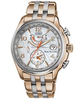 Citizen Womens Eco Drive World Time A T Two Tone Stainless Steel Bracelet Watch 41mm FC0006 52D   Watches   Jewelry & Watches
