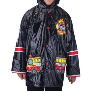 Boy's Fire Dog Rain Coat   Sizes X Small 4/5 and Small 6/7 Clothing