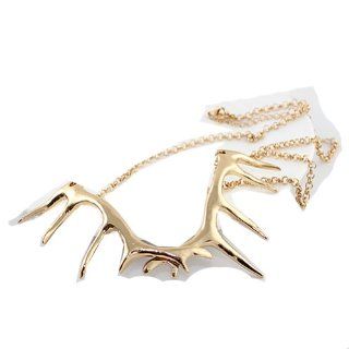 new arrival golden metal deer necklace, bubble bib NECKLACE(wiipu B154) Y Shaped Necklaces Jewelry