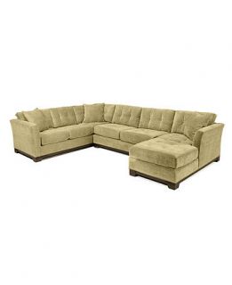 Elliot Fabric Microfiber Sectional Sofa, 3 Piece Chaise, 138W x 95D x 28H Custom Colors   Furniture