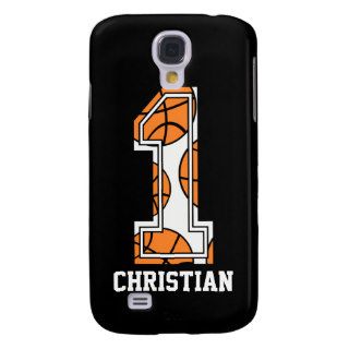 Personalized Basketball Number 1 Galaxy S4 Cases