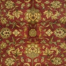 Indo Hand knotted Jaipur Treasures Red/ Ivory Wool Heirloom Rug (8' x 11') Safavieh 7x9   10x14 Rugs