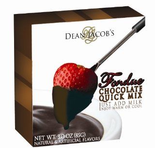 Dean Jacobs Chocolate Fondue Mix, 3 Ounce (Pack of 4) Grocery & Gourmet Food