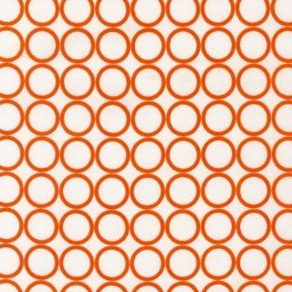 Metro Living Circle Print in Carrot Fabric One Yard (0.9m) EIP 11016 151 CARROT