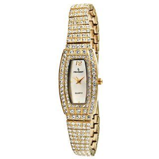 Peugeot Women's Goldtone Crystal Encrusted Watch Peugeot Women's Peugeot Watches