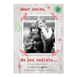 Dear SantaWe can explain Holiday Photo Card