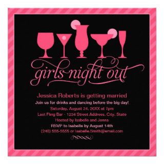 Bachelorette Party Invitation  Girls' Night Out