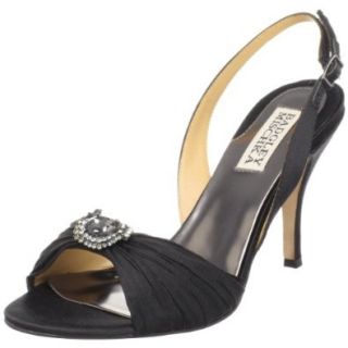 Badgley Mischka Women's Oma Slingback Sandal, Black, 8 M US Shoes