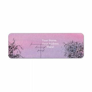 Watercolor Antenna at Dusk Address Labels
