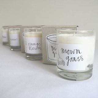 thyme scented candle by pebble & chalk