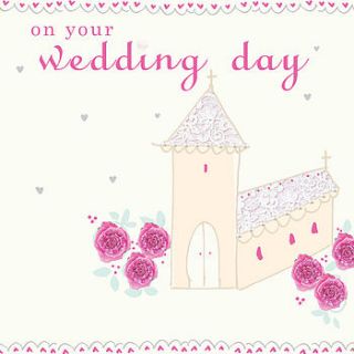 large handmade wedding day card by laura sherratt designs