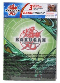 Cartoon Network TV Series "Bakugan Battle Brawler" Cards Holder   Ventus Green BAKUBINDER with 4 Ability Cards (3 Exclusive) and 4 Metal Gate Cards (Binder Holds up to 96 Cards) Toys & Games