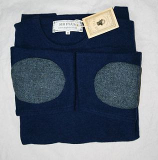marine crew neck with elbow patches by sir plus