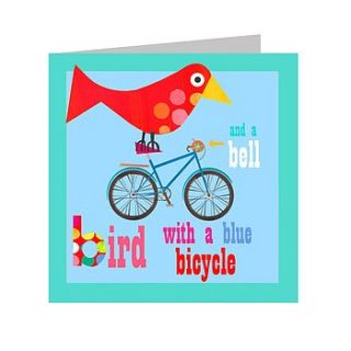 sparkly b for bird card by square card co