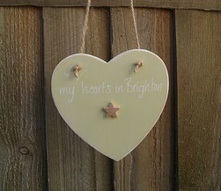 'my heart's in' personalised sign by claireabella's