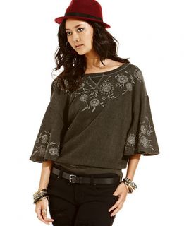 Free People Floral Embroidered Sweater   Sweaters   Women