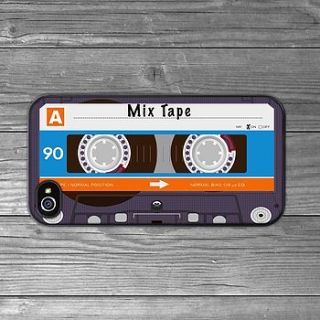 iphone case cassette tape personalised by crank