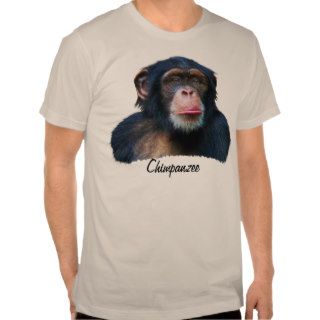 CHIMPANZEE II Wildlife Art T shirt Shirts