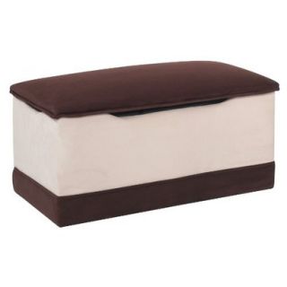 Deluxe Toy Box   Beige and Chocolate
