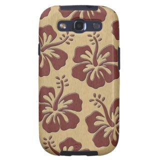 Tropical Red Hibiscus Flower Pattern Samsung Galaxy SIII Cases