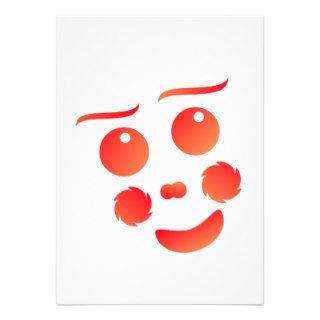 Clown shape face fun design personalized announcement