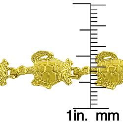 Fremada 14k Yellow Gold Turtle Link Bracelet Fremada Gold Bracelets