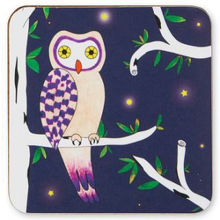 mysterious owl coaster or set by superfumi